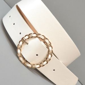 White Twist Chain Belt